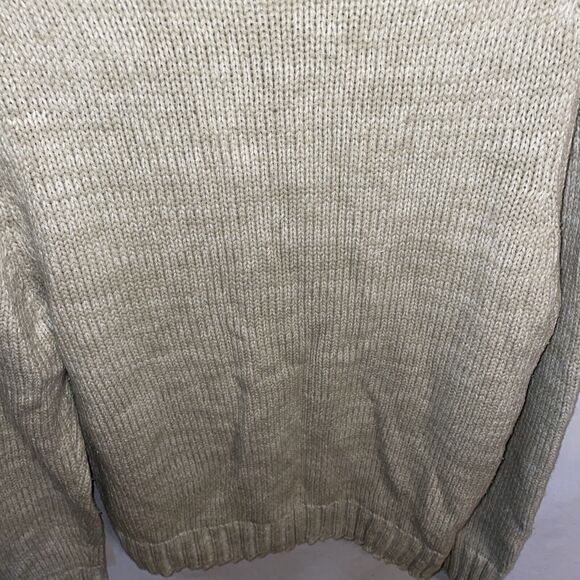 J.C. Penney Women’s Pullover Sweater Size Large Beige Cable Knit Going Out Party - Picture 12 of 12